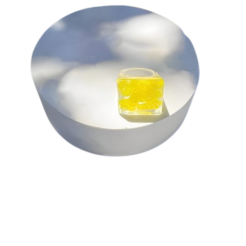 Fashionable transparent fruit bead resin ring